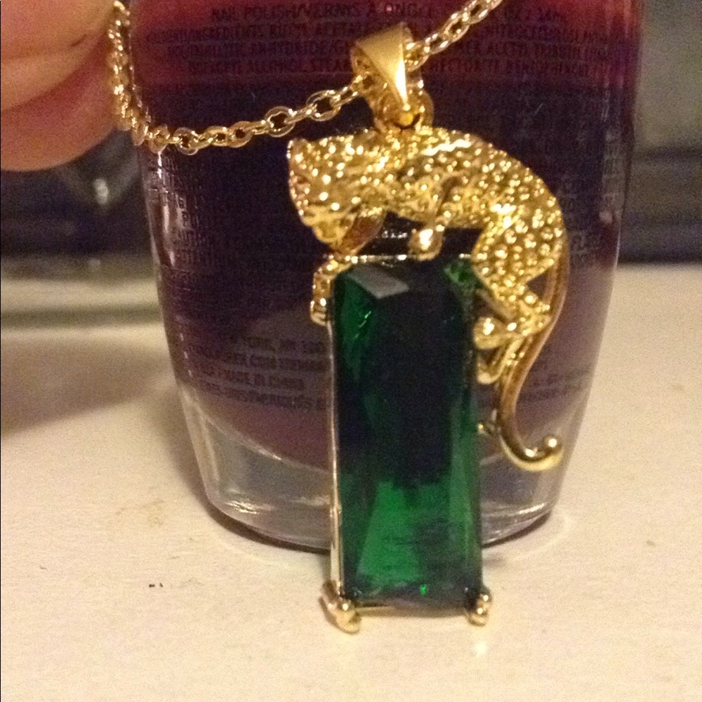 Beautiful leopard gold filled necklace